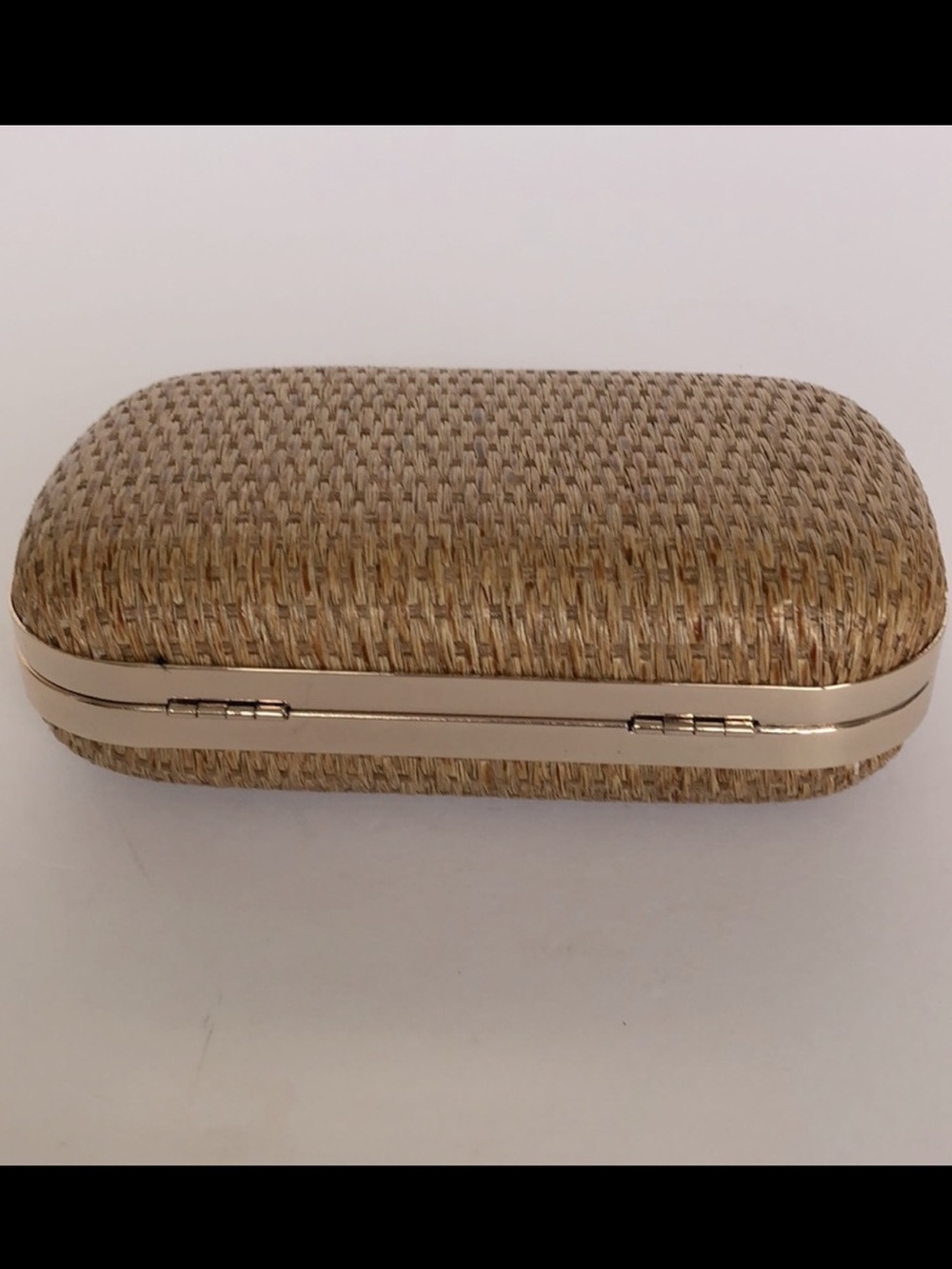 Vintage woven straw Tan Clutch - Picture 7 of 7